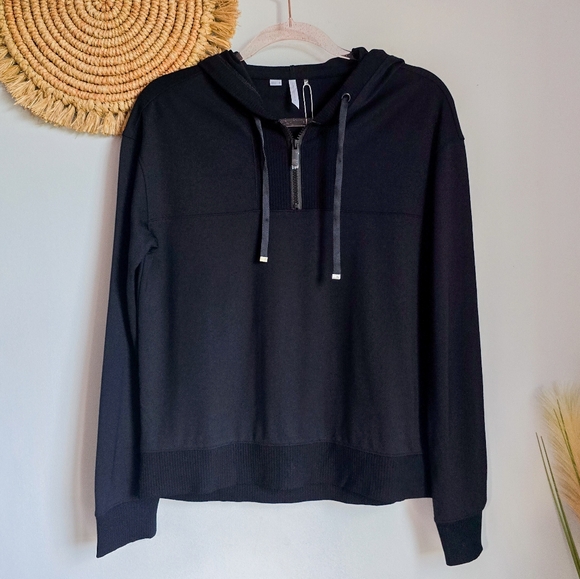 Travis Mathew New Friday Ponte Black Half Zip Hoodie Hooded Pullover SZ Small - Picture 15 of 15